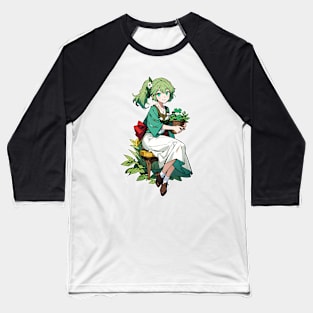 Cute happy anime girl in summer series Baseball T-Shirt